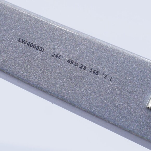 Loewe LW40033I 24C Sunglasses Pearlescent Rectangle Frame, Silver Mirror Lenses - Picture 7 of 12